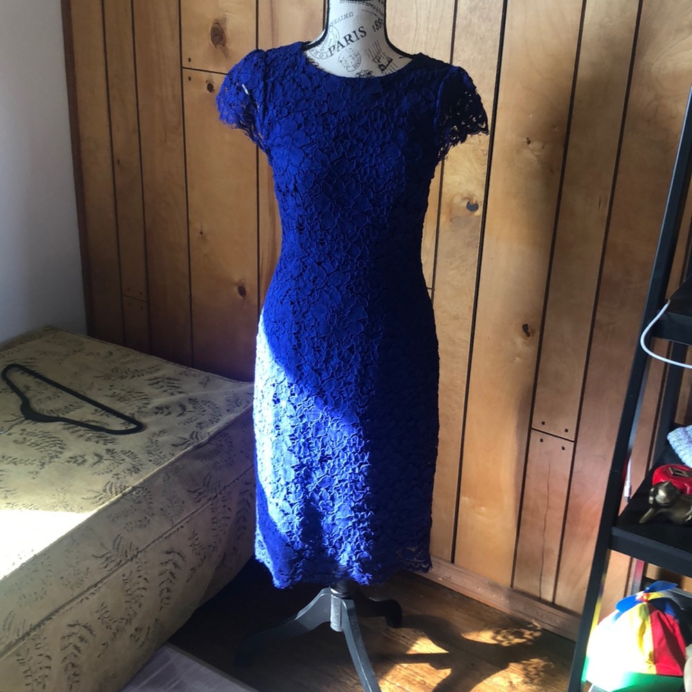 Erin Featherston floral blue dress